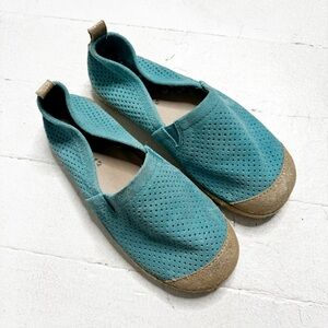 Jax & Bard Turquoise Espadrilles Metallic Toe Size 33 EUC